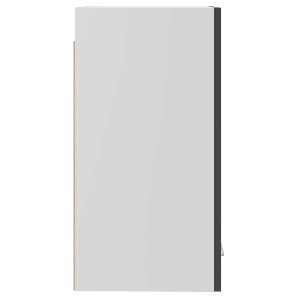 Hanging Cabinet Lyon High Gloss Grey 29.5x31x60 cm Engineered Wood