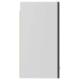Hanging Cabinet Lyon High Gloss Grey 29.5x31x60 cm Engineered Wood