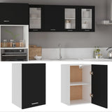 Hanging Cabinet Lyon Black 39.5x31x60 cm Engineered Wood - Front View