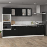 Hanging Cabinet Lyon Black 39.5x31x60 cm Engineered Wood - Side View