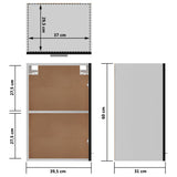 Hanging Cabinet Lyon Black 39.5x31x60 cm Engineered Wood - Extra Image