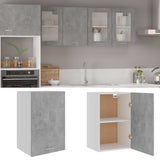 Hanging Cabinet Lyon Concrete Grey 39.5x31x60 cm Engineered Wood - Front View