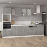 Hanging Cabinet Lyon Concrete Grey 39.5x31x60 cm Engineered Wood - Side View