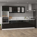 Hanging Cabinet "Lyon" High Gloss Black 39.5x31x60 cm