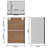 Hanging Cabinet Lyon High Gloss Black 39.5x31x60 cm Engineered Wood - Extra Image