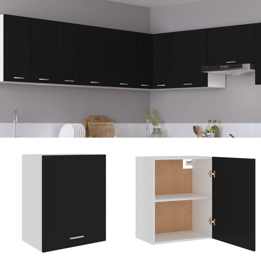 Hanging Cabinet Lyon Black 50x31x60 cm Engineered Wood