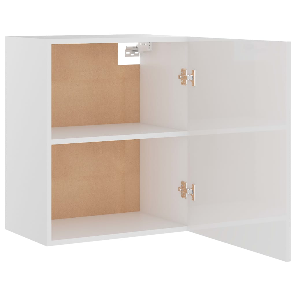 Hanging Cabinet Lyon High Gloss White 50x31x60 cm Engineered Wood
