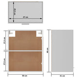 Hanging Cabinet Lyon High Gloss White 50x31x60 cm Engineered Wood - Extra Image