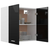 Hanging Cabinet Lyon High Gloss Black 60x31x60 cm Engineered Wood - Side View