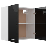 Hanging Cabinet Lyon High Gloss Black 60x31x60 cm Engineered Wood - Top-Down View