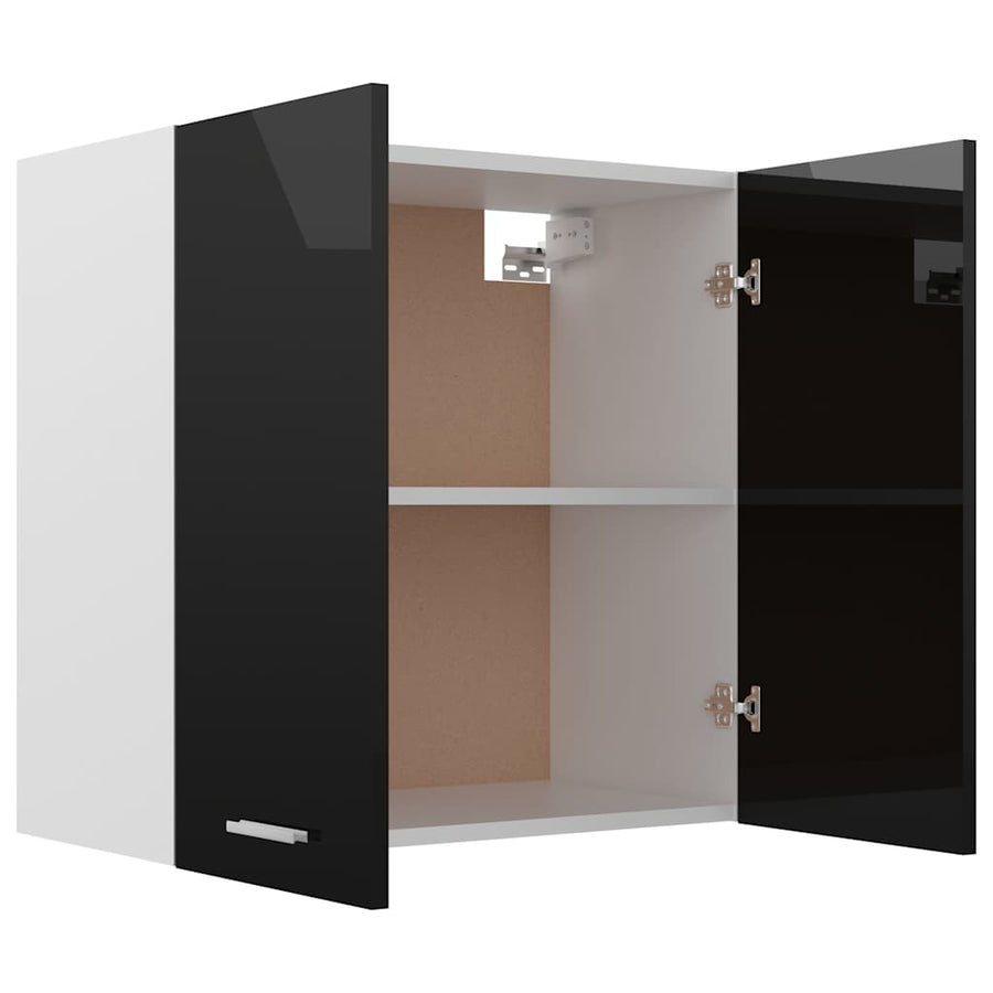 Hanging Cabinet Lyon High Gloss Black 60x31x60 cm Engineered Wood