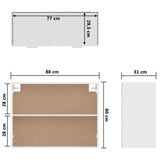 Hanging Cabinet Lyon White 80x31x60 cm Engineered Wood - Extra Image