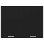 Hanging Cabinet Lyon Black 80x31x60 cm Engineered Wood