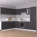 Hanging Cabinet Lyon Grey 80x31x60 cm Engineered Wood - Side View
