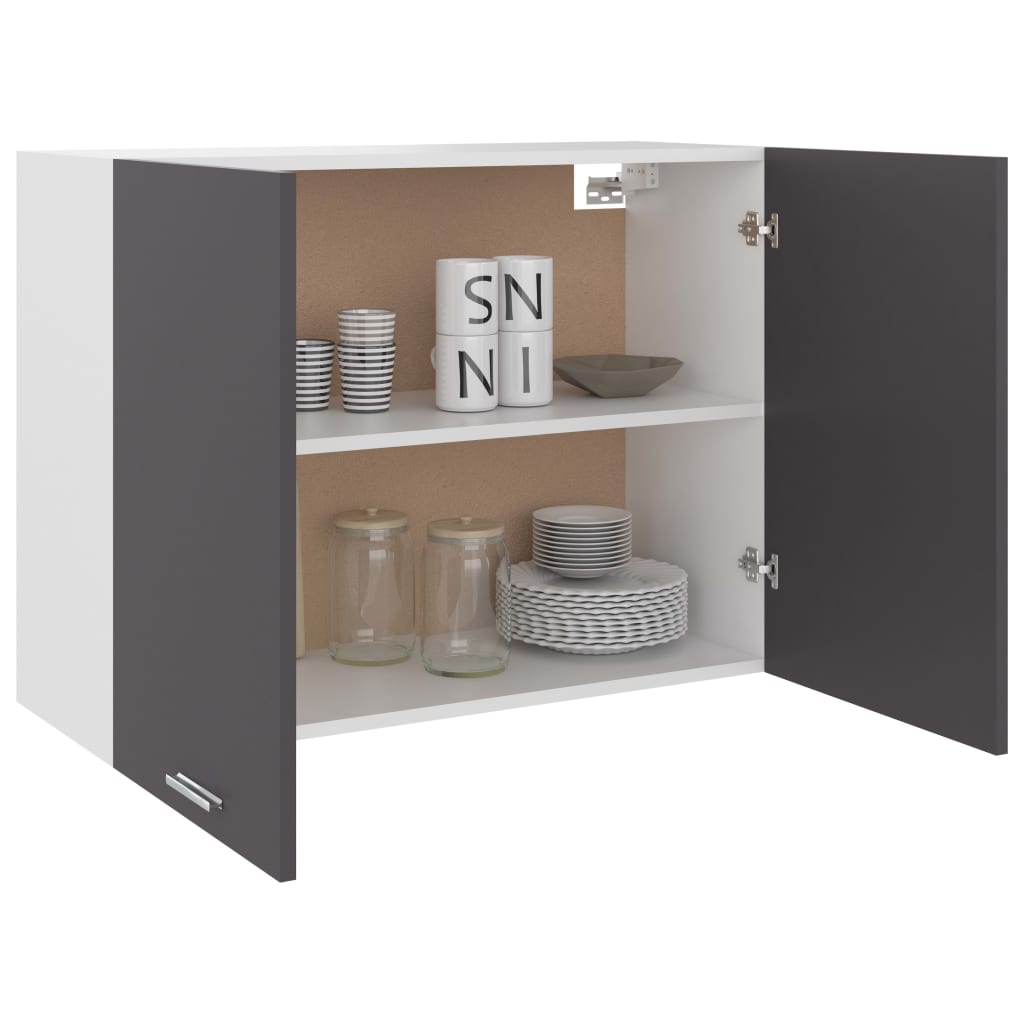 Hanging Cabinet Lyon Grey 80x31x60 cm Engineered Wood