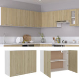 Hanging Cabinet Sonoma Oak 80x31x60 cm Engineered Wood - Front View