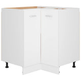Corner Bottom Cabinet Lyon White 75.5x75.5x81.5 cm Engineered Wood - Front View