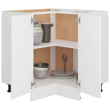 Corner Bottom Cabinet Lyon White 75.5x75.5x81.5 cm Engineered Wood