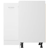 Corner Bottom Cabinet Lyon White 75.5x75.5x81.5 cm Engineered Wood - Rear View
