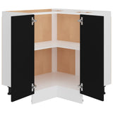 Corner Bottom Cabinet Lyon Black 75.5x75.5x81.5 cm Engineered Wood