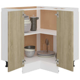 Corner Bottom Cabinet Lyon Sonoma Oak 75.5x75.5x81.5 cm Engineered Wood - Top-Down View