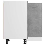 Corner Bottom Cabinet "Lyon" Concrete Grey 75.5x75.5x81.5 cm