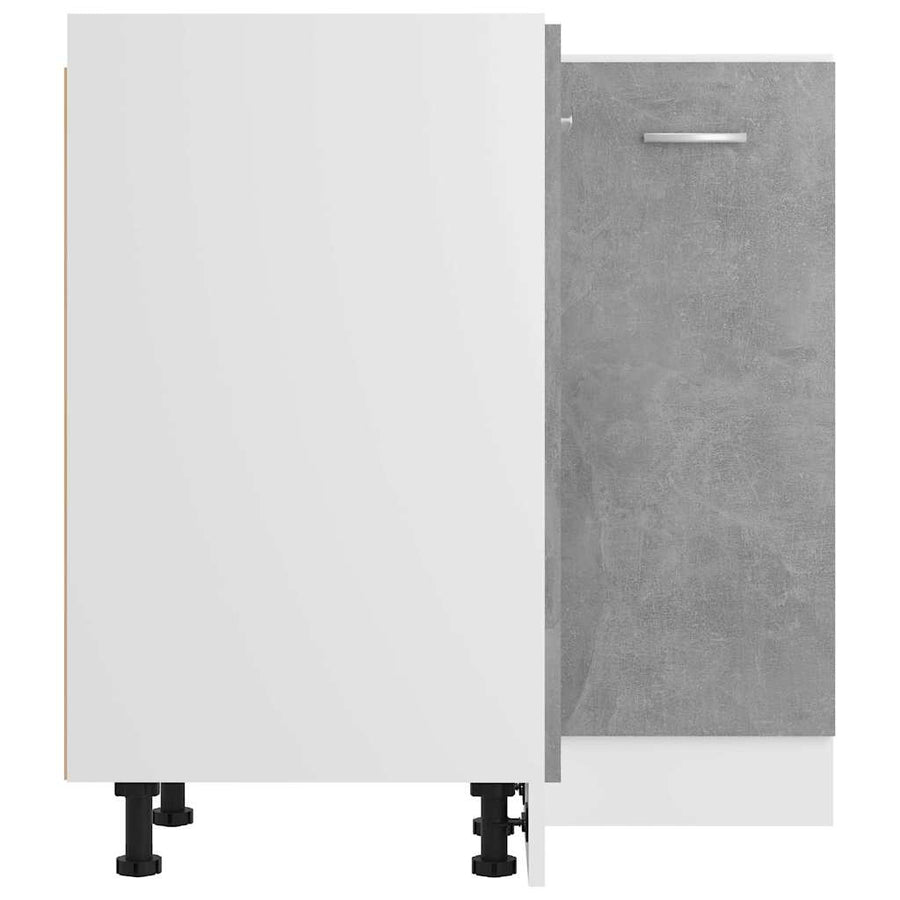 Corner Bottom Cabinet "Lyon" Concrete Grey 75.5x75.5x81.5 cm