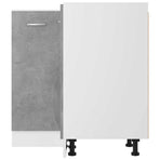 Corner Bottom Cabinet "Lyon" Concrete Grey 75.5x75.5x81.5 cm