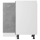 Corner Bottom Cabinet Lyon Concrete Grey 75.5x75.5x81.5 cm Engineered Wood - Close-Up Angle