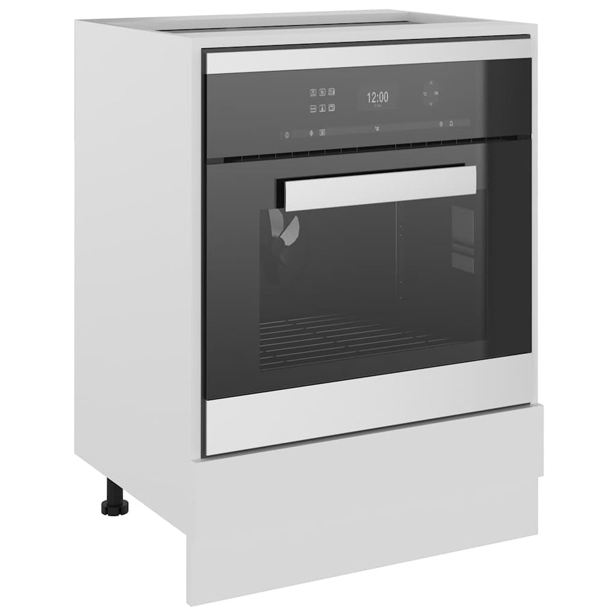 Oven Cabinet Lyon White 60x46x81.5 cm Engineered Wood