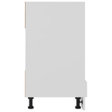 Oven Cabinet Lyon White 60x46x81.5 cm Engineered Wood - Rear View