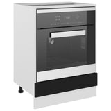 Oven Cabinet Lyon Black 60x46x81.5 cm Engineered Wood - Top-Down View