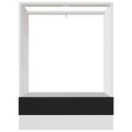 Oven Cabinet Lyon Black 60x46x81.5 cm Engineered Wood