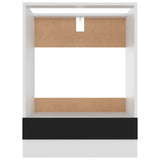 Oven Cabinet Lyon Black 60x46x81.5 cm Engineered Wood - 45-Degree Angle