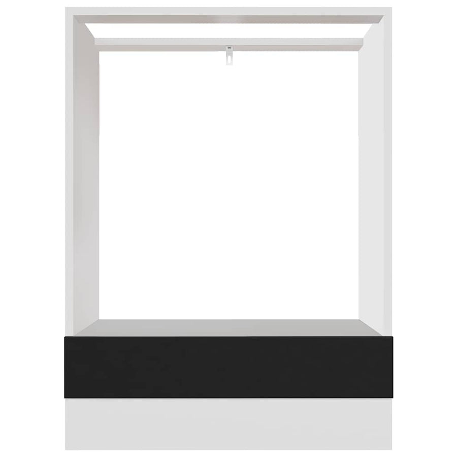 Oven Cabinet Lyon Black 60x46x81.5 cm Engineered Wood