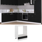 Oven Cabinet Lyon Black 60x46x81.5 cm Engineered Wood