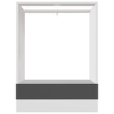 Oven Cabinet Lyon Grey 60x46x81.5 cm Engineered Wood - 45-Degree Angle