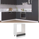 Oven Cabinet Lyon Grey 60x46x81.5 cm Engineered Wood