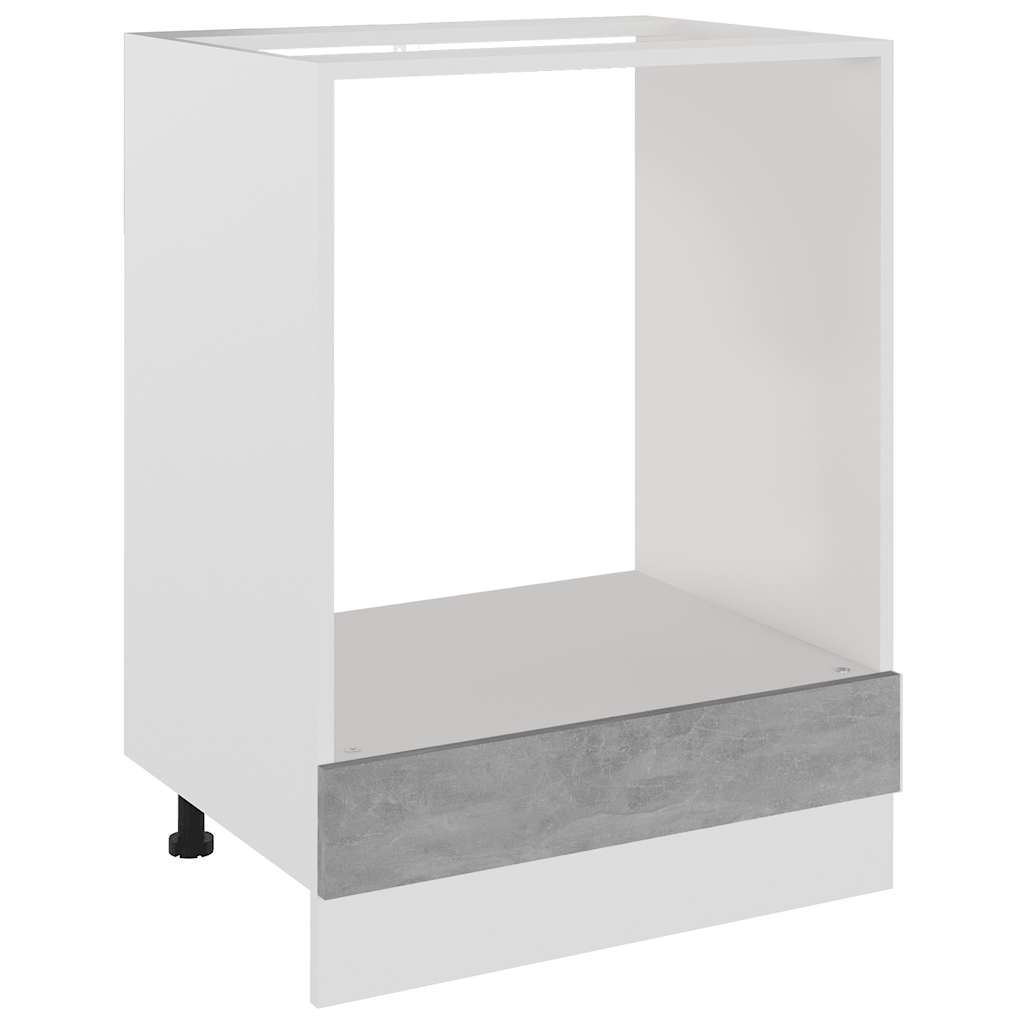 Oven Cabinet Lyon Concrete Grey 60x46x81.5 cm Engineered Wood