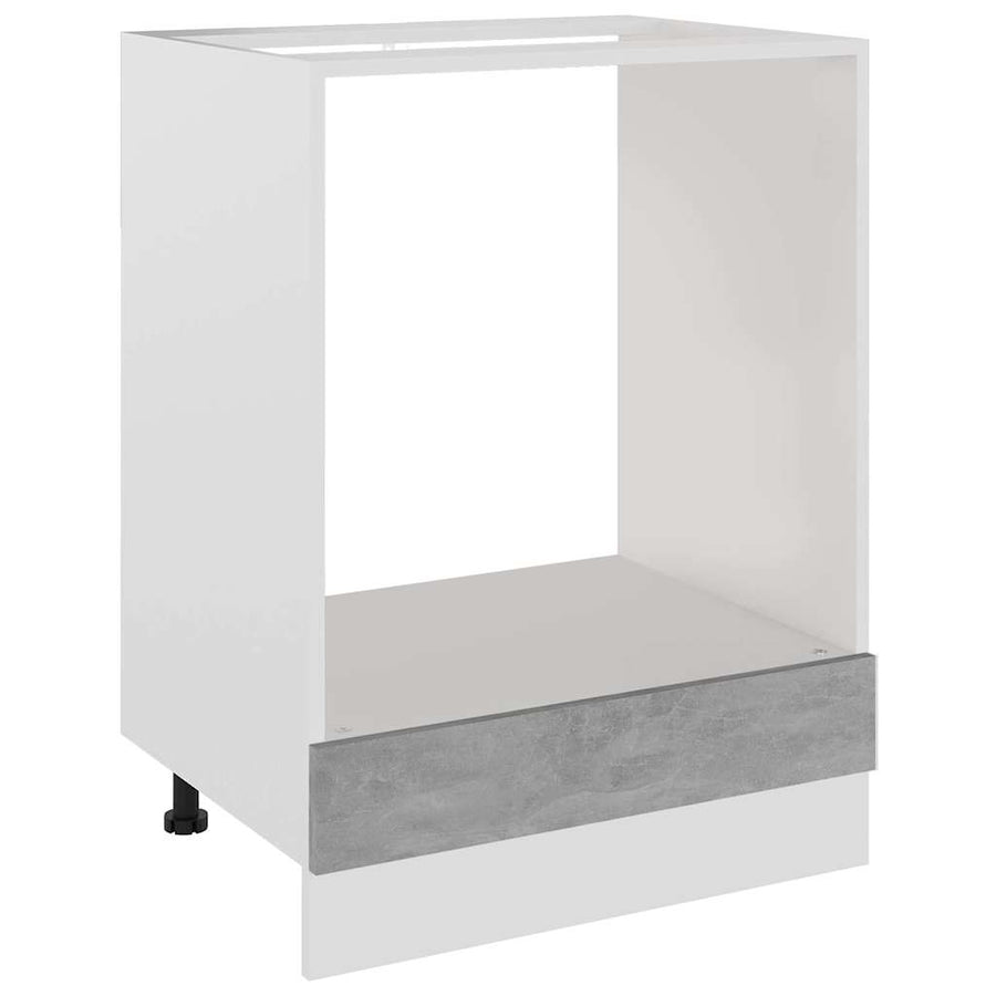 Oven Cabinet Lyon Concrete Grey 60x46x81.5 cm Engineered Wood