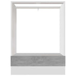 Oven Cabinet Lyon Concrete Grey 60x46x81.5 cm Engineered Wood