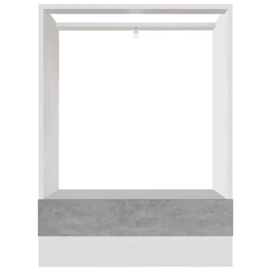 Oven Cabinet Lyon Concrete Grey 60x46x81.5 cm Engineered Wood