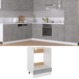 Oven Cabinet Lyon Concrete Grey 60x46x81.5 cm Engineered Wood
