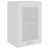 Hanging Glass Cabinet Lyon White 40x31x60 cm Engineered Wood
