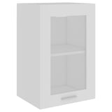 Hanging Glass Cabinet Lyon White 40x31x60 cm Engineered Wood - Front View