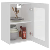 Hanging Glass Cabinet Lyon White 40x31x60 cm Engineered Wood