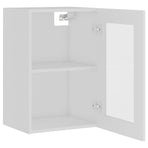 Hanging Glass Cabinet Lyon White 40x31x60 cm Engineered Wood