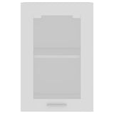 Hanging Glass Cabinet Lyon White 40x31x60 cm Engineered Wood