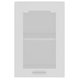 Hanging Glass Cabinet Lyon White 40x31x60 cm Engineered Wood - Close-Up Angle