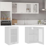 Hanging Glass Cabinet Lyon White 40x31x60 cm Engineered Wood